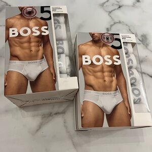 BOSS Men's White Briefs